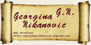 Georgina Mikanović vizit kartica